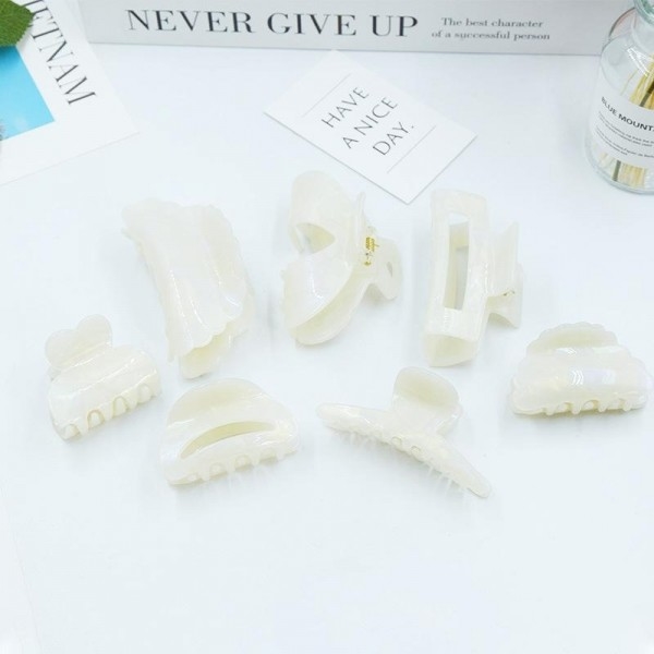 2022 New Color White Hairpin Porcelain Hair Claw For Women