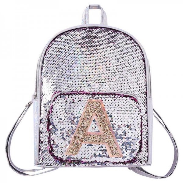 Alphabet Wholesale kindergarten Backpack custom bag travel school shinning sequin