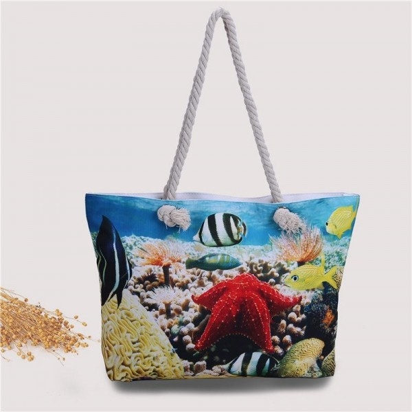 Ocean World Beach Bag Large Capacity Oxford Cloth Bag