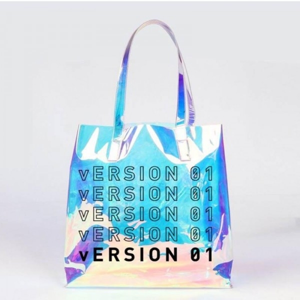 2020 women handbags plastic shoulder bag holographic laser pvc bag fashion transparent