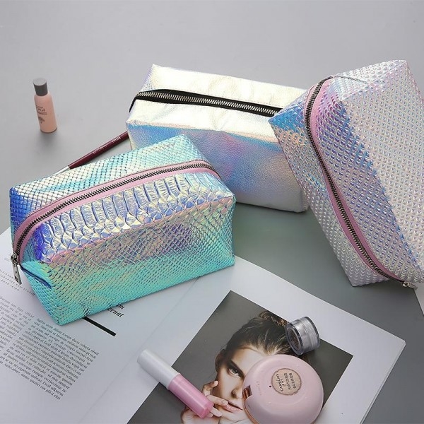 Colorful Laser Cosmetic Bag with Texture For Women