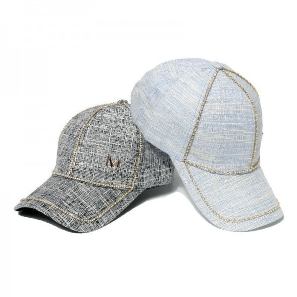 2022 Summer M Logo Fashion Baseball Cap With Diamonds For Women