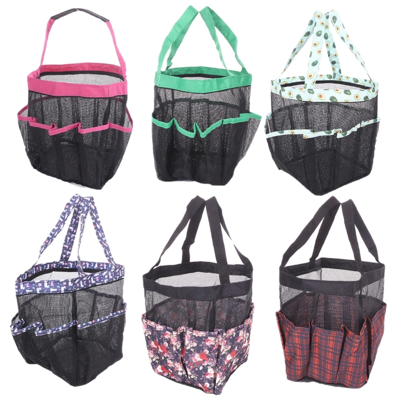 Multifunctional Mesh Bag 8 Pockets Swimming Beach Bag Travel Toiletry Bag For Family